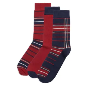 #1 Best Seller: Barbour Tartan Sock Gift Box Cranberry  Limited Stock!