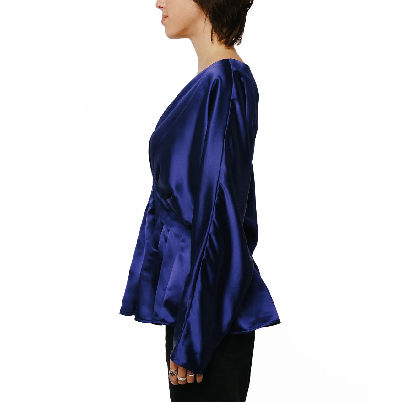Affordable Luxury Viera Pintuck Effect Batwing Top  Dont Miss Out!