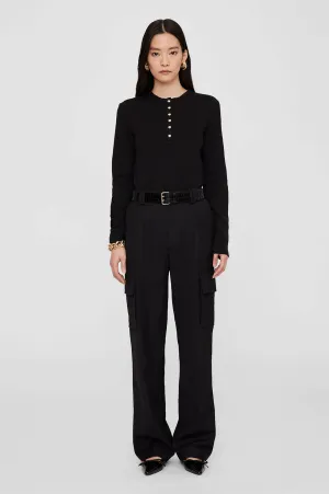 2025 Fashion Trends Alessia Long Sleeve Tee - Black -ANINE BING