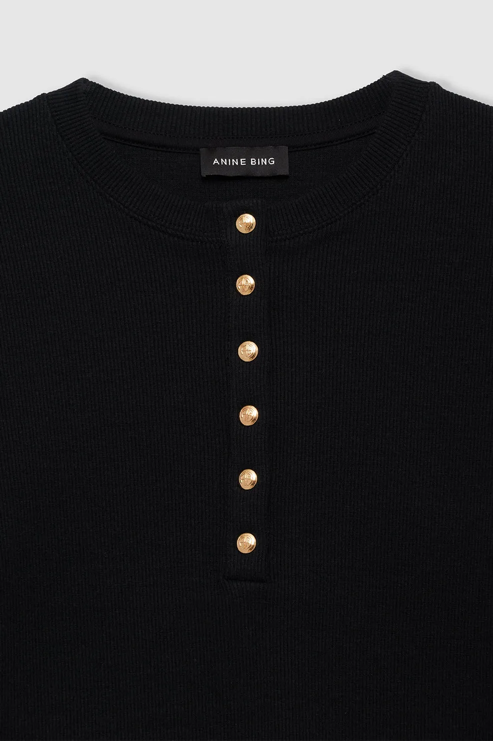 2025 Fashion Trends Alessia Long Sleeve Tee - Black -ANINE BING