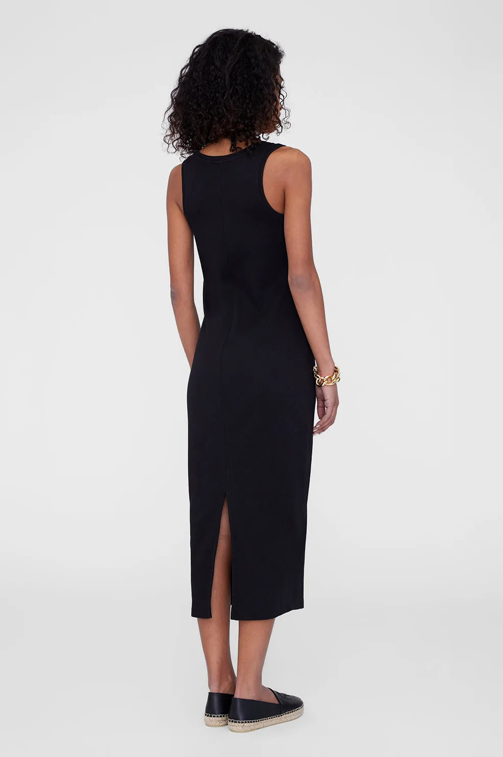 2025 Fashion Trends Alessia Tank Midi Dress - Black -ANINE BING