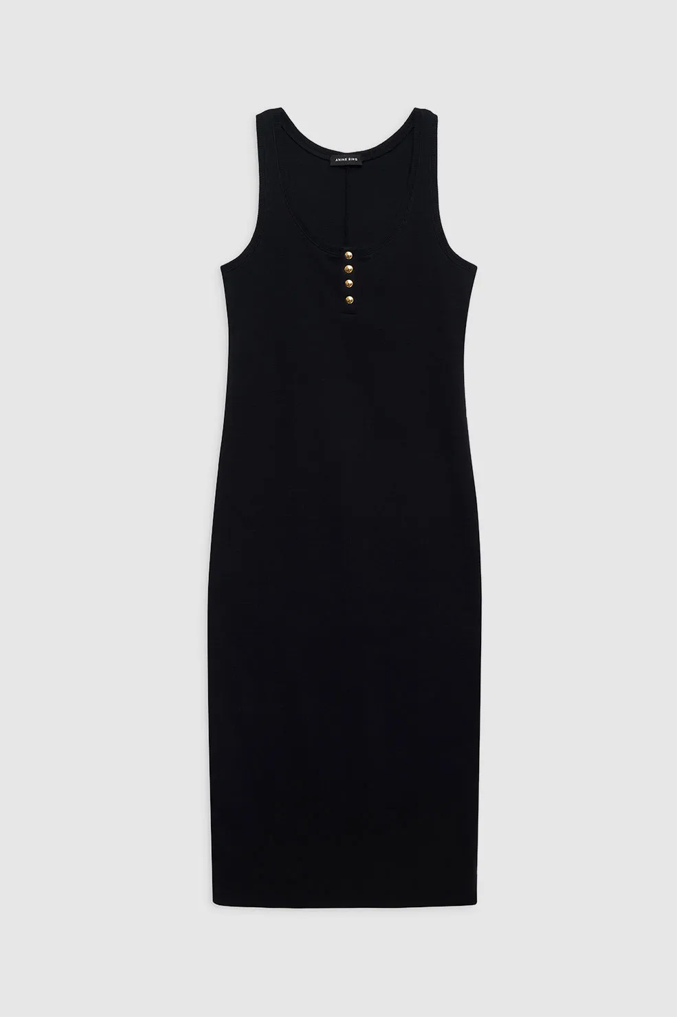 2025 Fashion Trends Alessia Tank Midi Dress - Black -ANINE BING