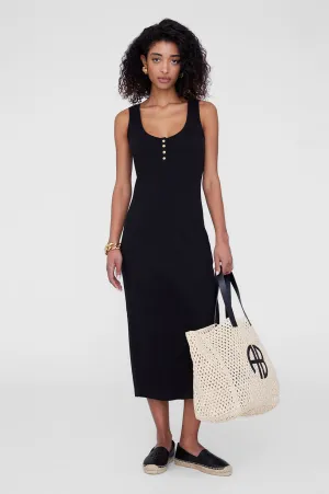 2025 Fashion Trends Alessia Tank Midi Dress - Black -ANINE BING