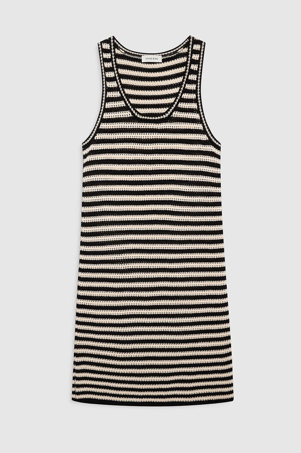 2025 Fashion Trends Arie Dress - Black And Ivory Stripe -ANINE BING