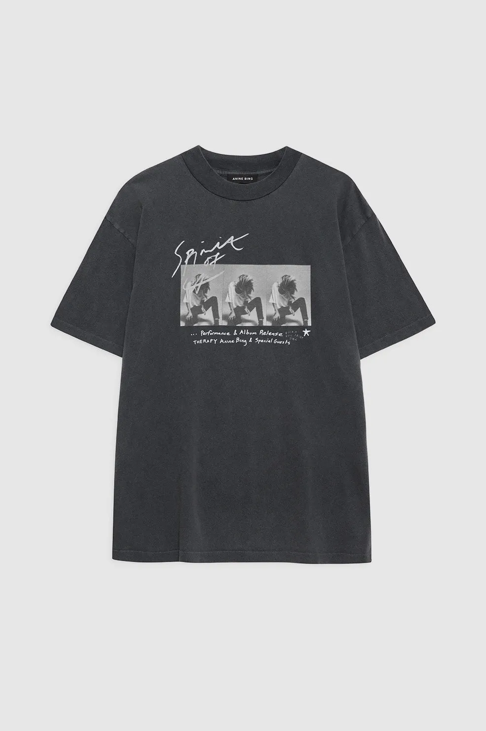 Ashton Tee Concert - Washed Black -ANINE BING