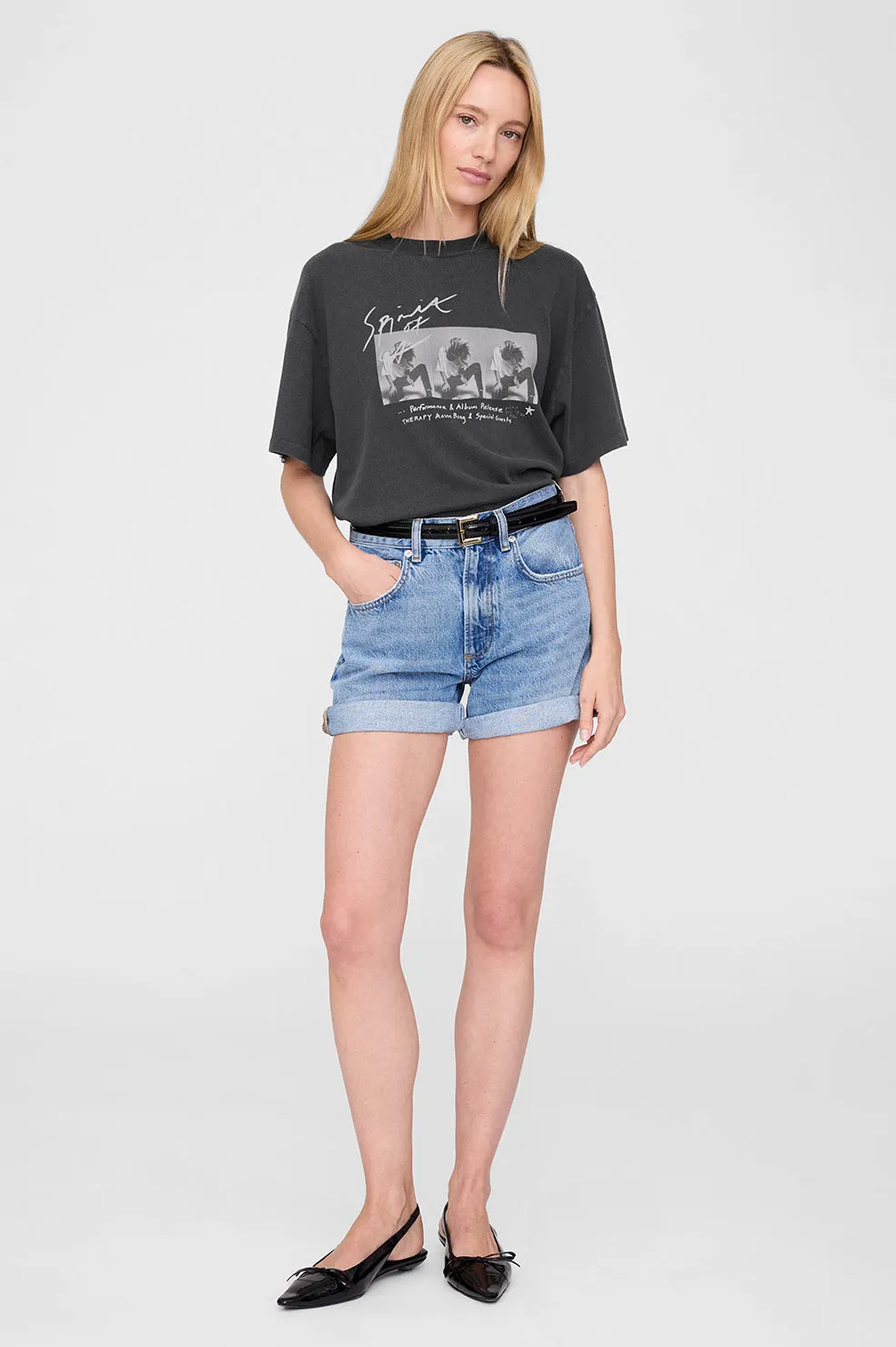 Ashton Tee Concert - Washed Black -ANINE BING