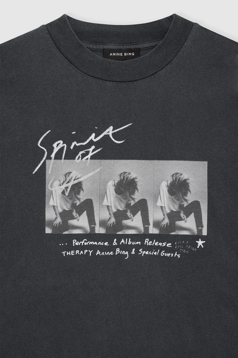 Ashton Tee Concert - Washed Black -ANINE BING