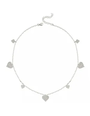 Austin Blaze Crystal Heart Choker Necklace