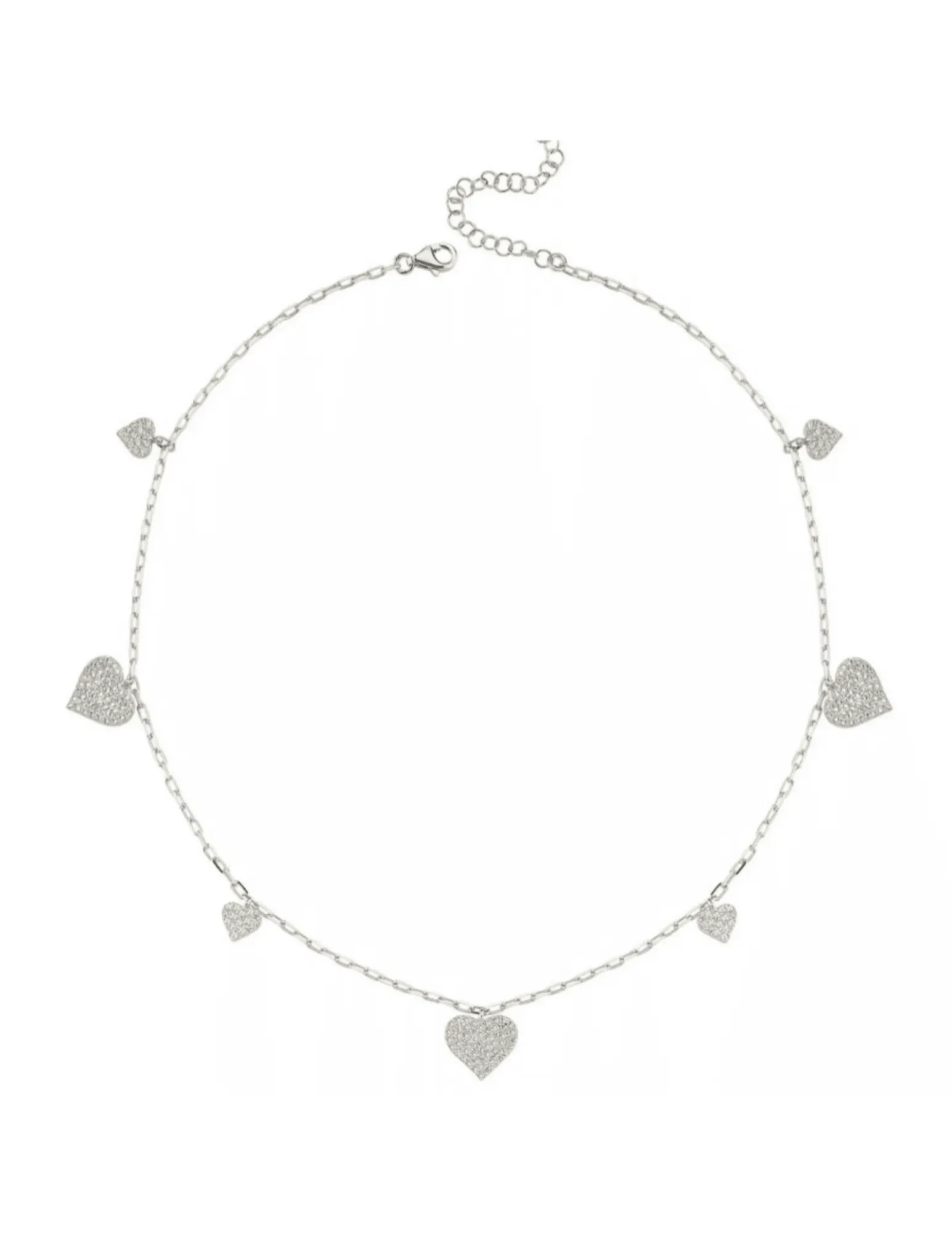 Austin Blaze Crystal Heart Choker Necklace