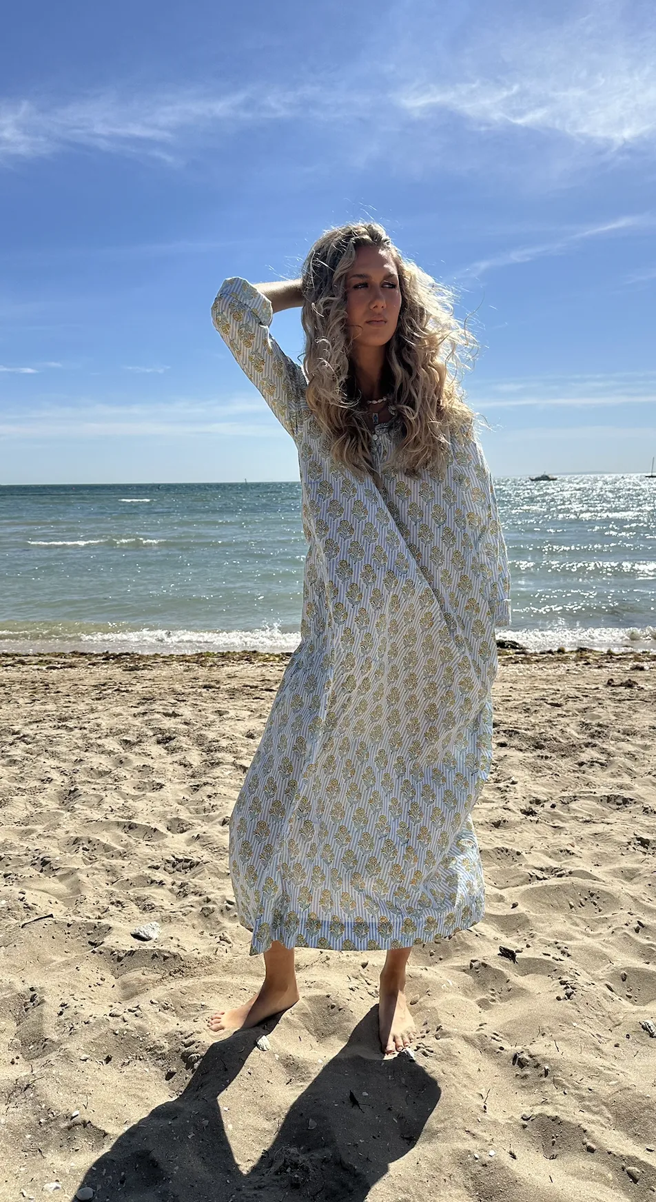 AVNI KAFTAN - BLUE STRIPE - SADHU