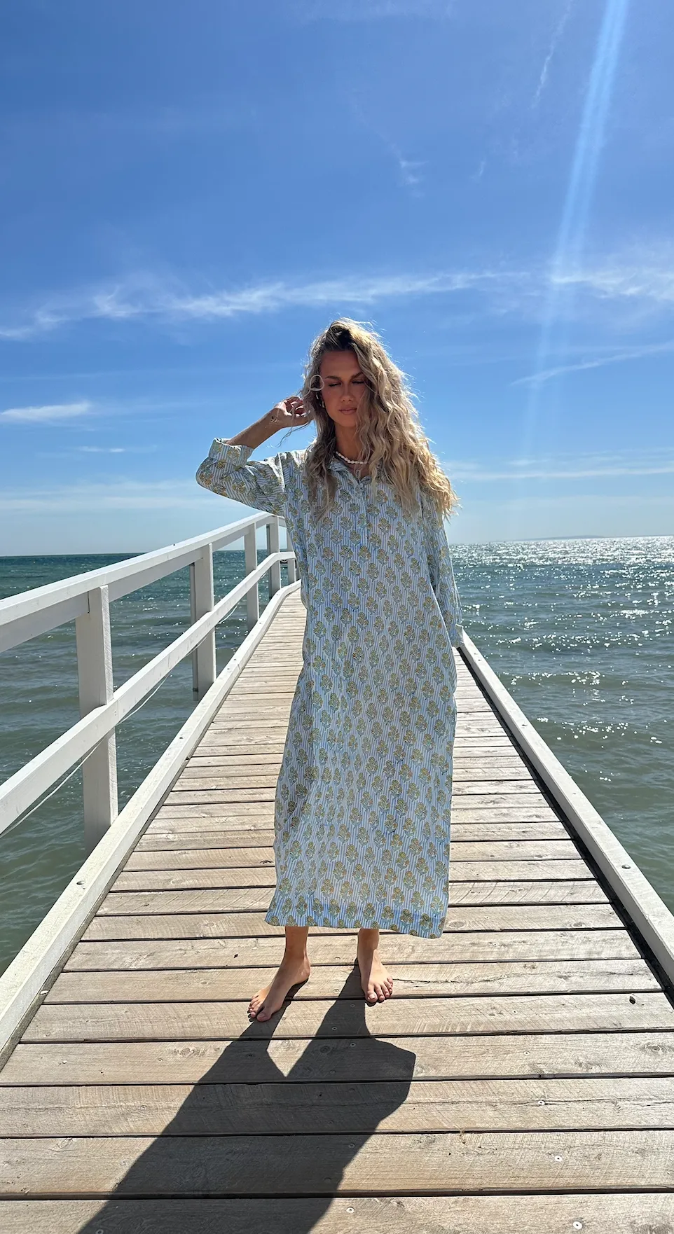AVNI KAFTAN - BLUE STRIPE - SADHU