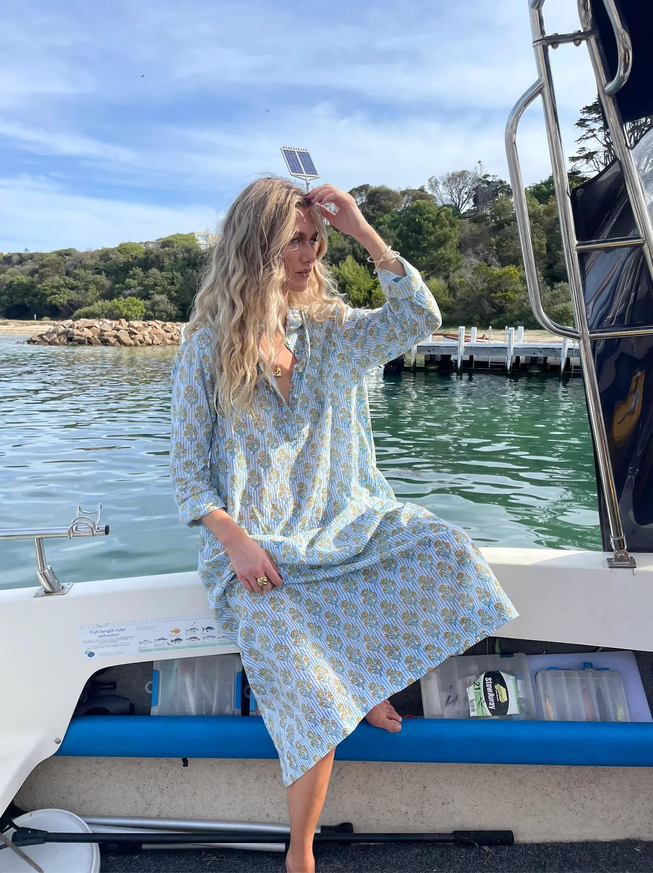 AVNI KAFTAN - BLUE STRIPE - SADHU
