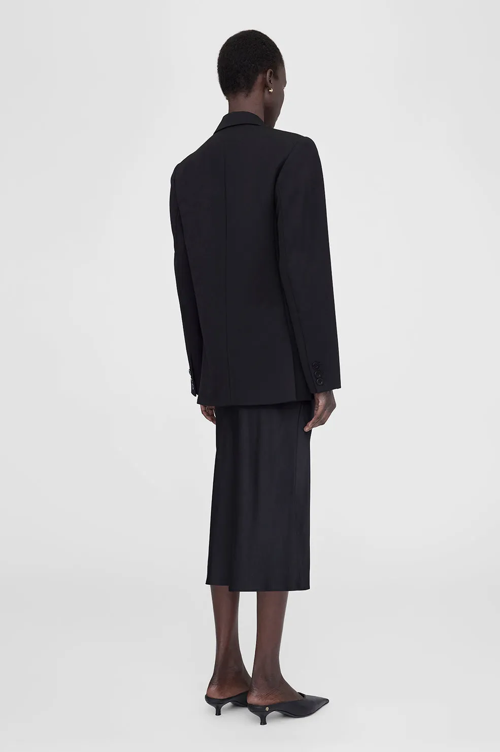 Bar Silk Skirt - Black -ANINE BING
