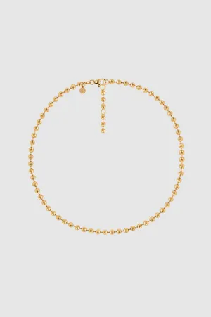 Beaded Necklace - 14k Gold -ANINE BING