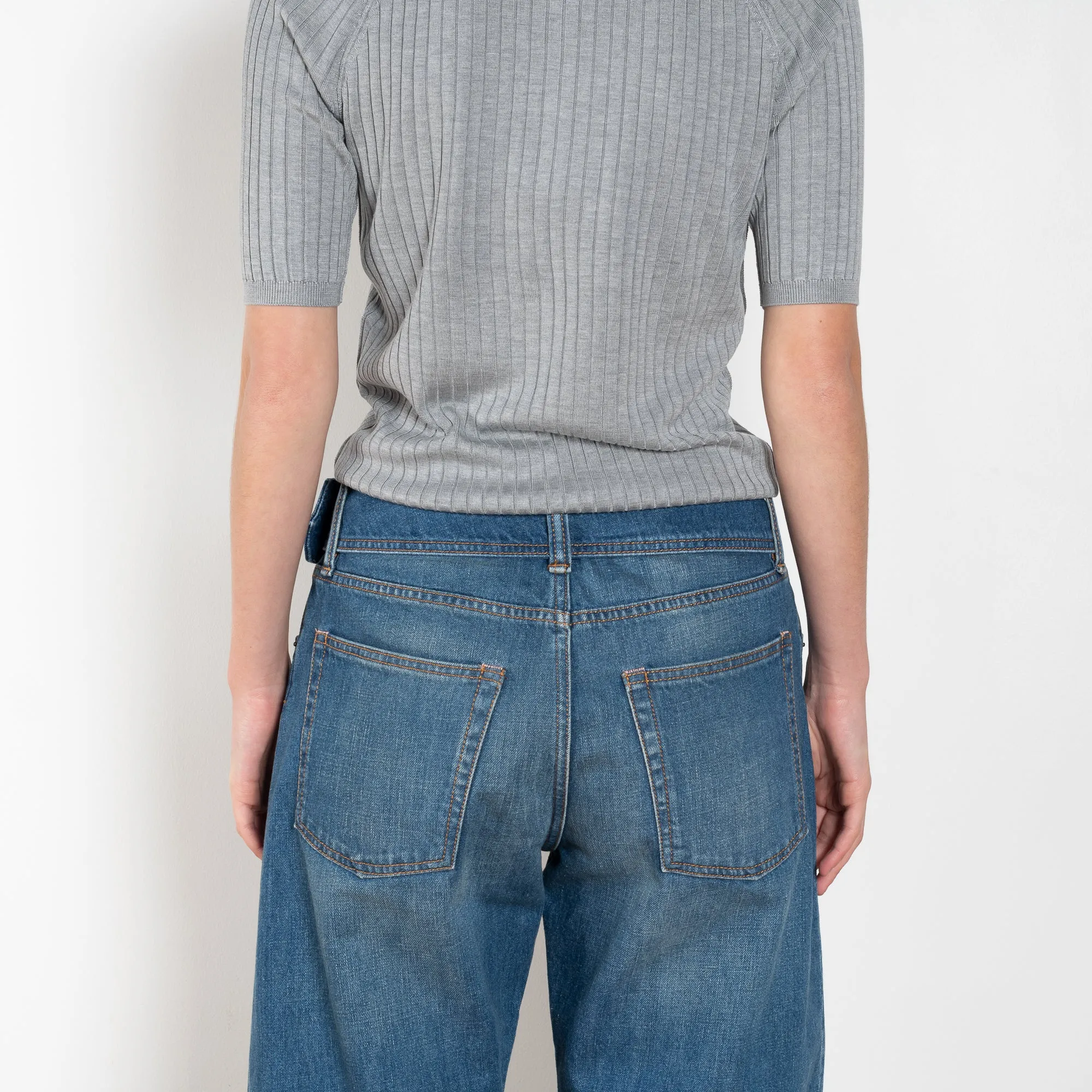 Belted Denim Trouser