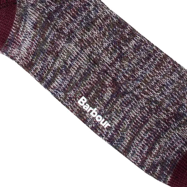 Best-Selling Barbour Glencoe Socks Burgundy  Stylish & Comfortable