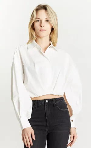 Best-Selling Cropped Blouse with Button Cuffs  Stylish & Comfortable