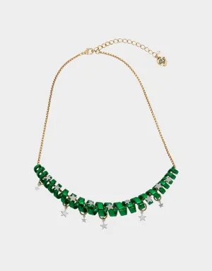 BETSEYS HOLIDAY COIL NECKLACE GREEN Betsey Johnson