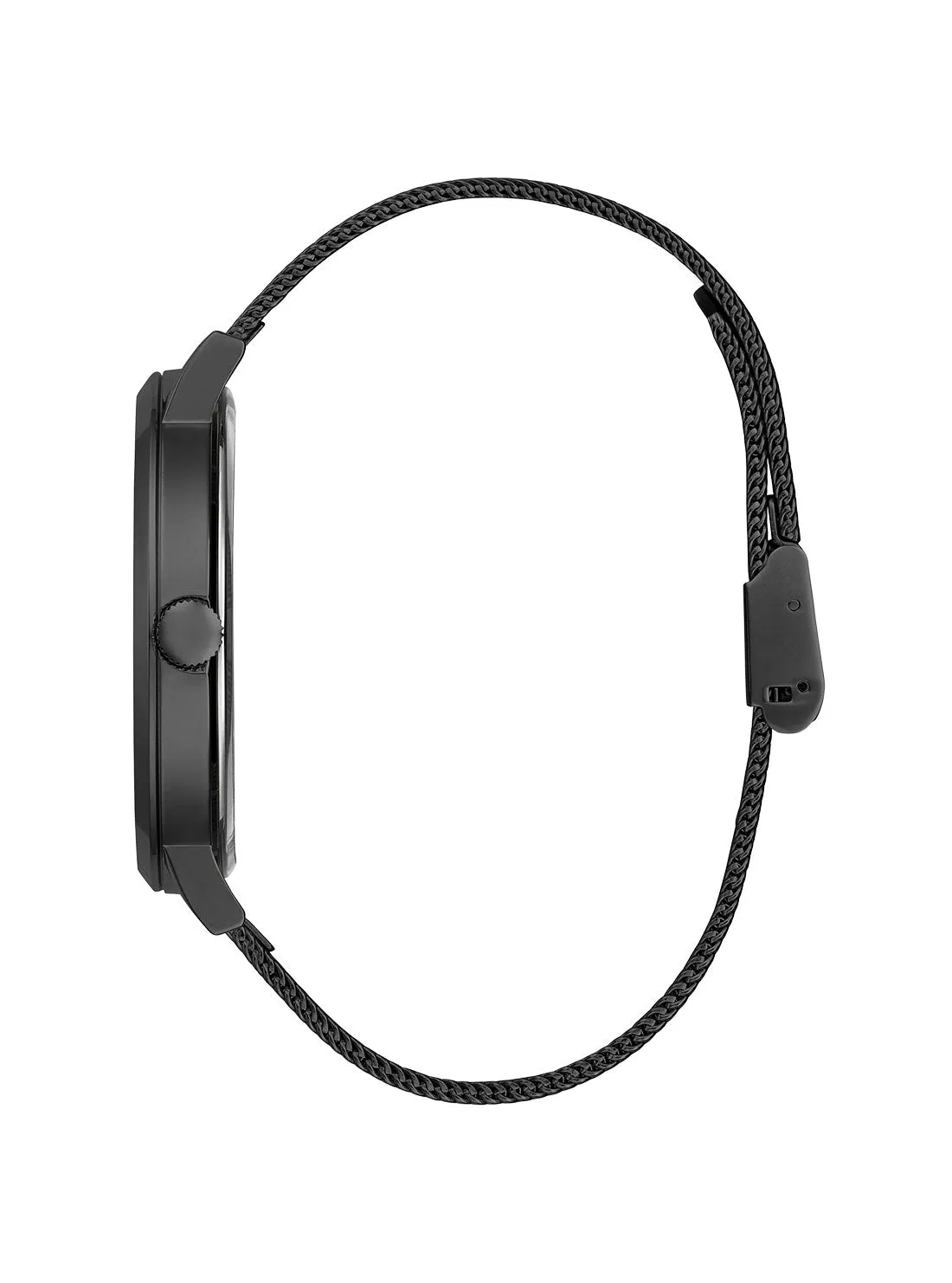 Black Idol Logo Mesh Watch Guess