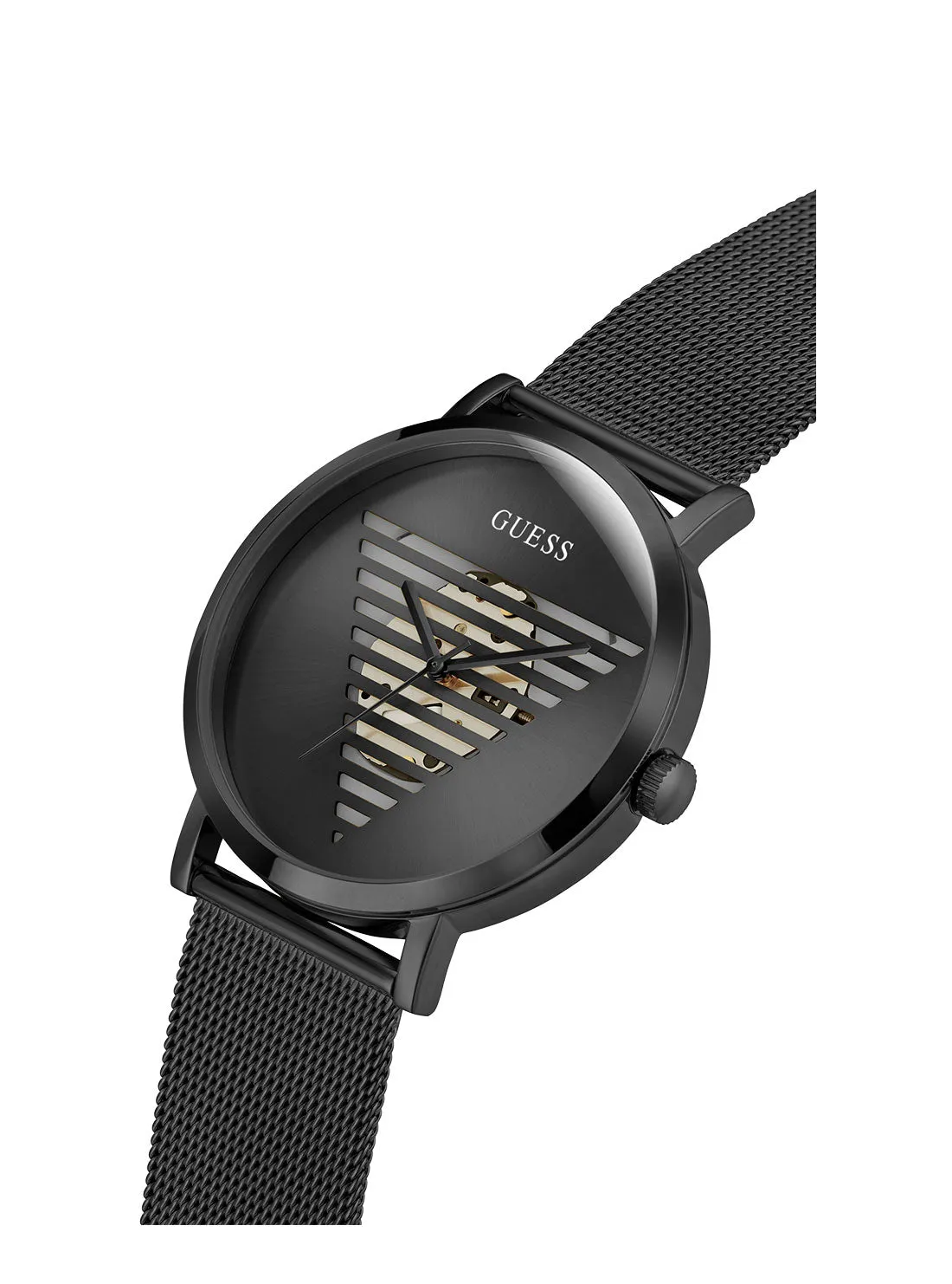 Black Idol Logo Mesh Watch Guess