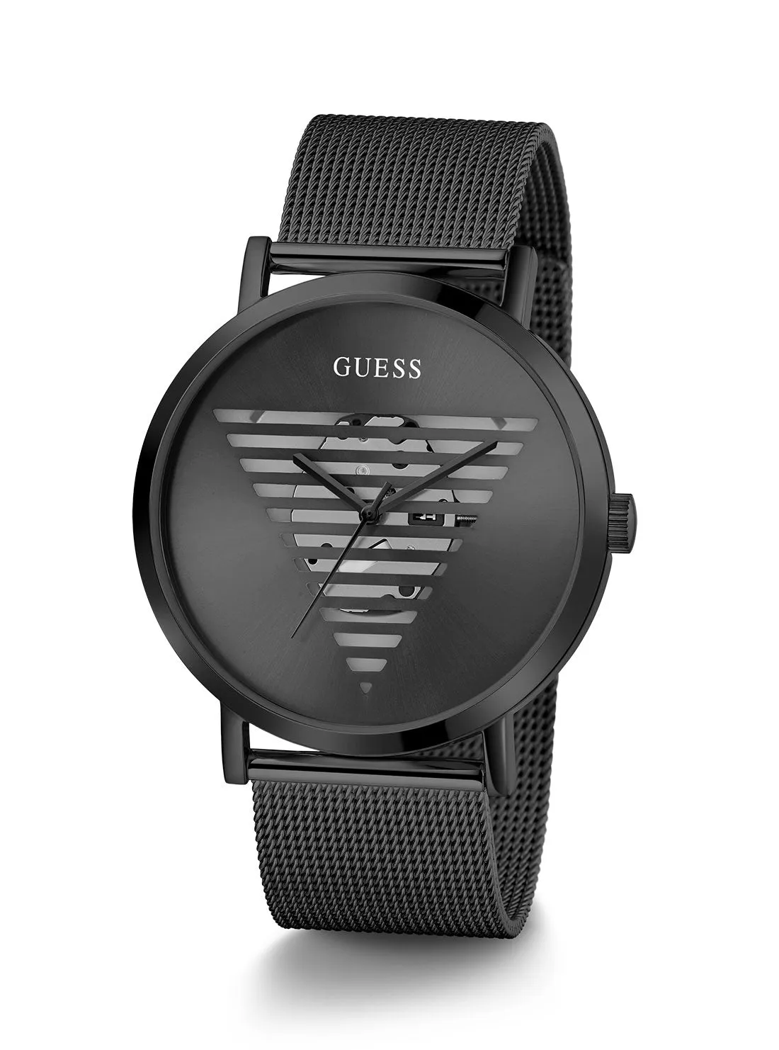 Black Idol Logo Mesh Watch Guess