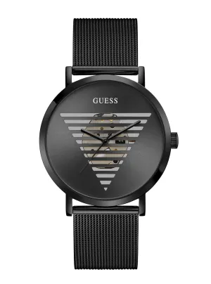 Black Idol Logo Mesh Watch Guess
