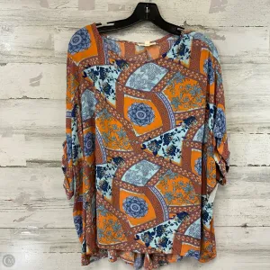Blouse Short Sleeve By Easel In Orange, Size: M