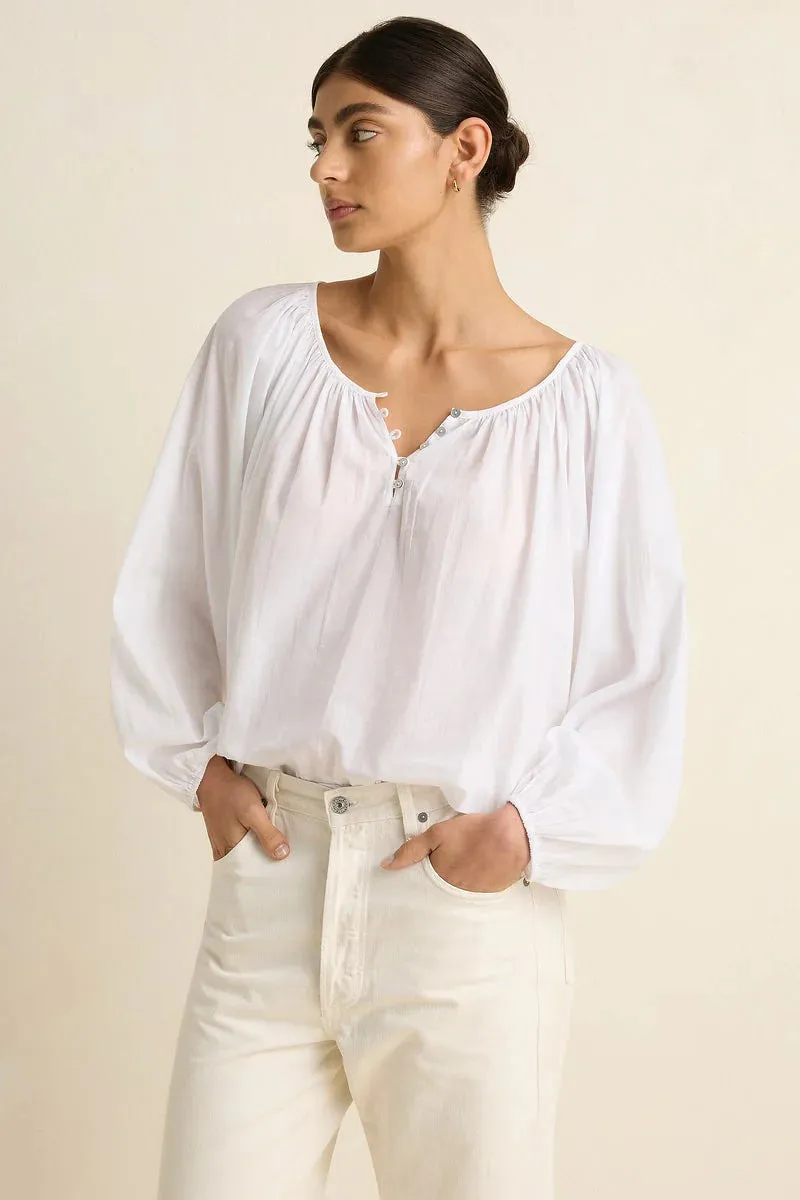 BOWER BLOUSE - WHITE - VILLU