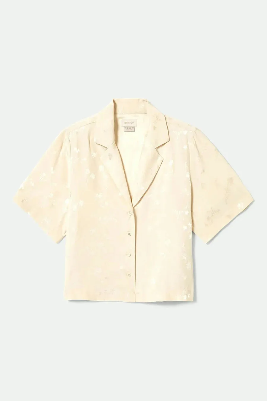 BRIXTON - SILKY JACQUARD SHIRT - WHITECAP FLORAL - SS25