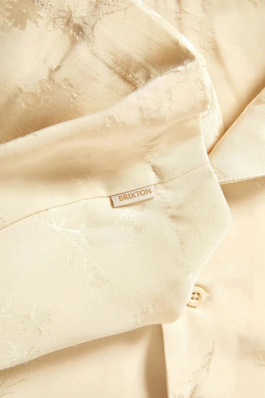 BRIXTON - SILKY JACQUARD SHIRT - WHITECAP FLORAL - SS25