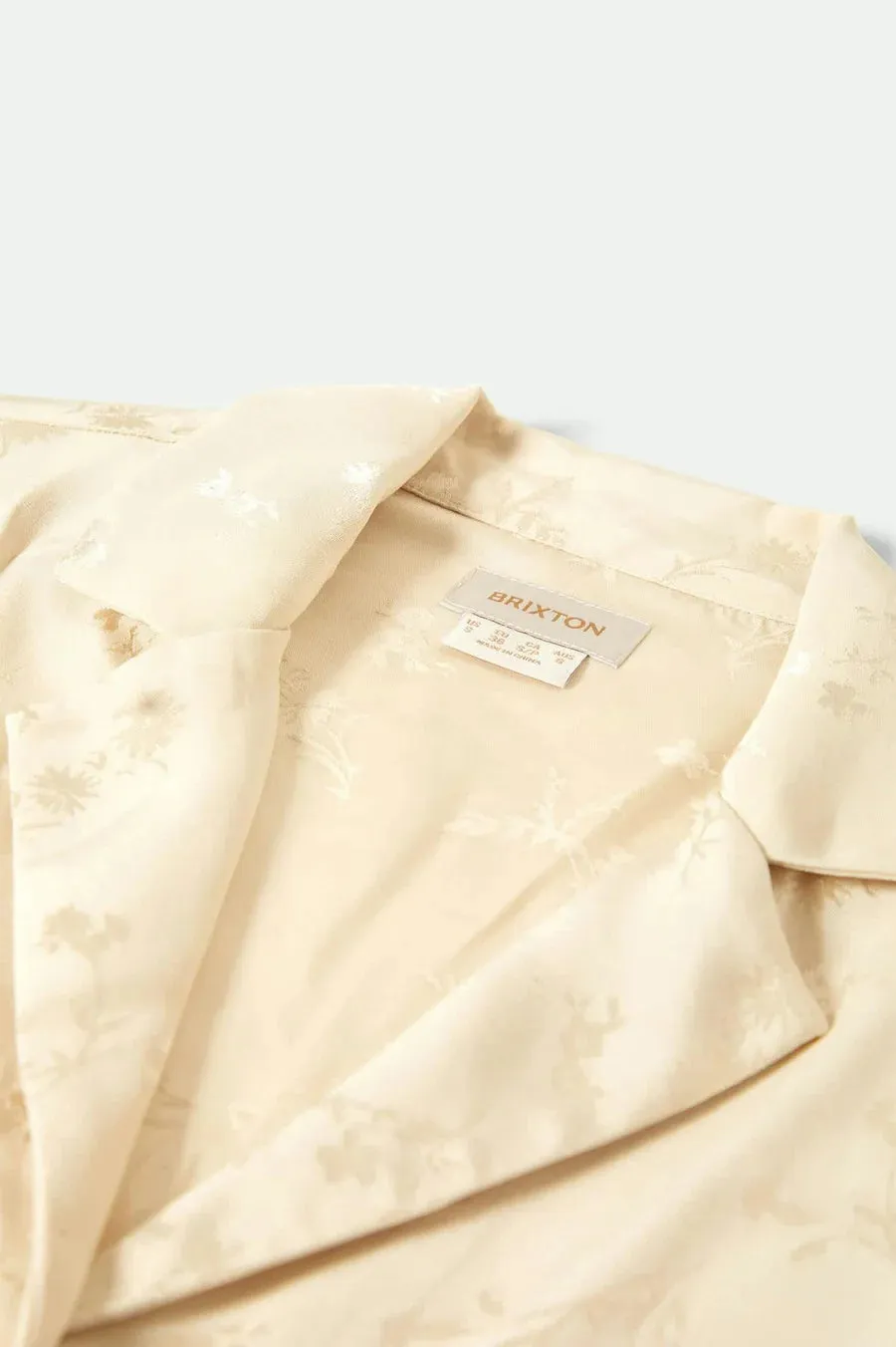BRIXTON - SILKY JACQUARD SHIRT - WHITECAP FLORAL - SS25