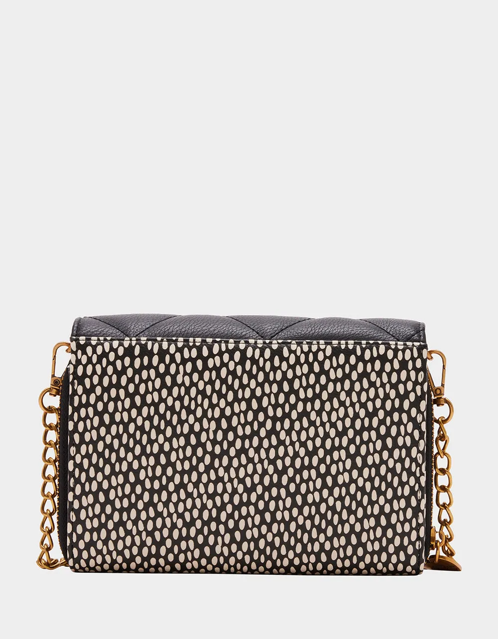 BULLDOG BOW WALLET ON CHAIN BLACK\WHITE Betsey Johnson