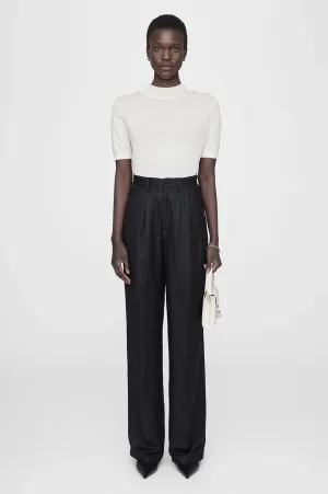 Carrie Pant - Black Linen Blend -ANINE BING