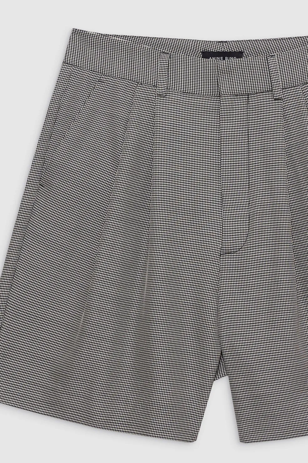 2025 Fashion Trends Carrie Short - Black And White Mini Houndstooth -ANINE BING
