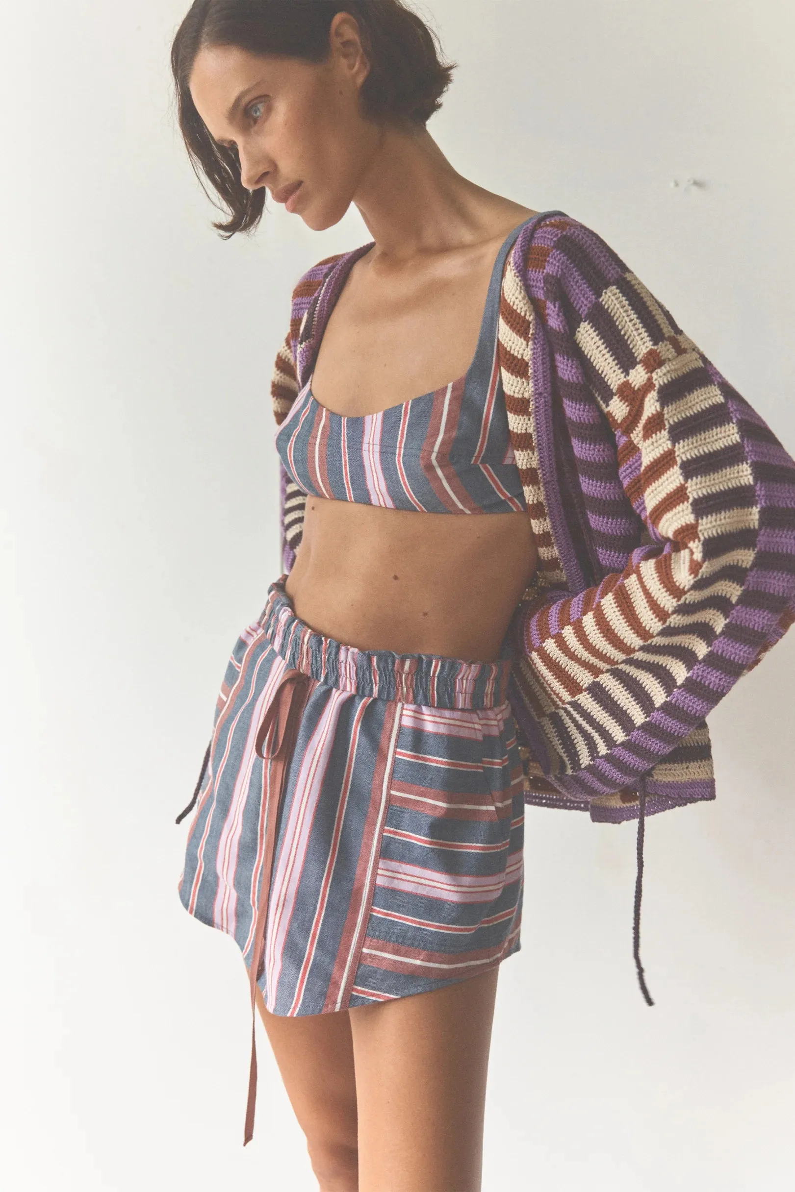 CARTHAGE CROCHET CARDIGAN - PURPLE - ILIO NEMA