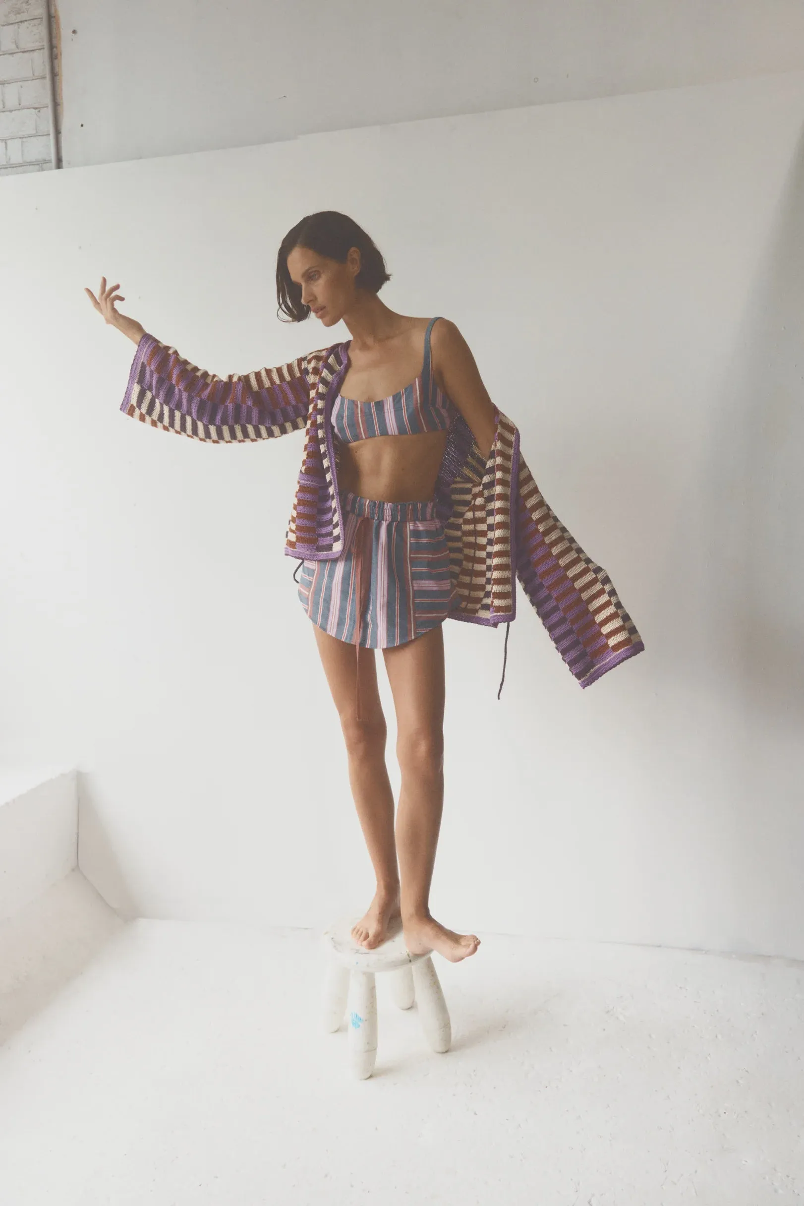 CARTHAGE CROCHET CARDIGAN - PURPLE - ILIO NEMA