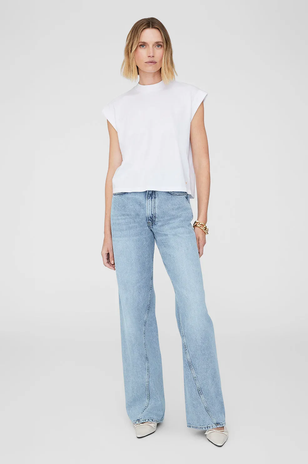 Caspen Tee - White -ANINE BING