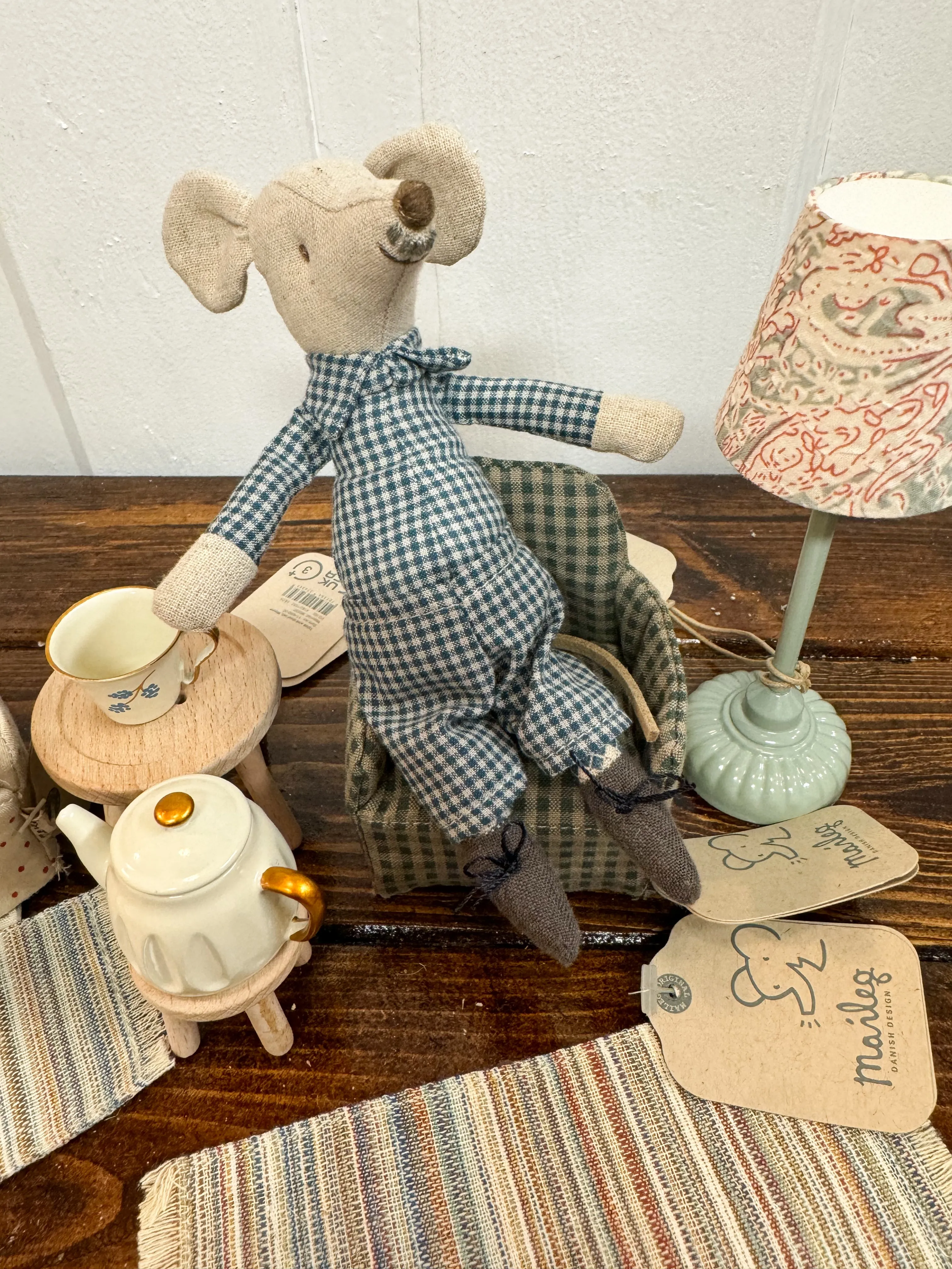 Chair, Mouse - Green checker