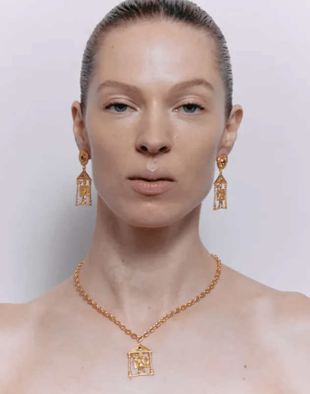 CHORA NECKLACE WITH AMETHYST - GOLD - CLEOPATRAS BLING