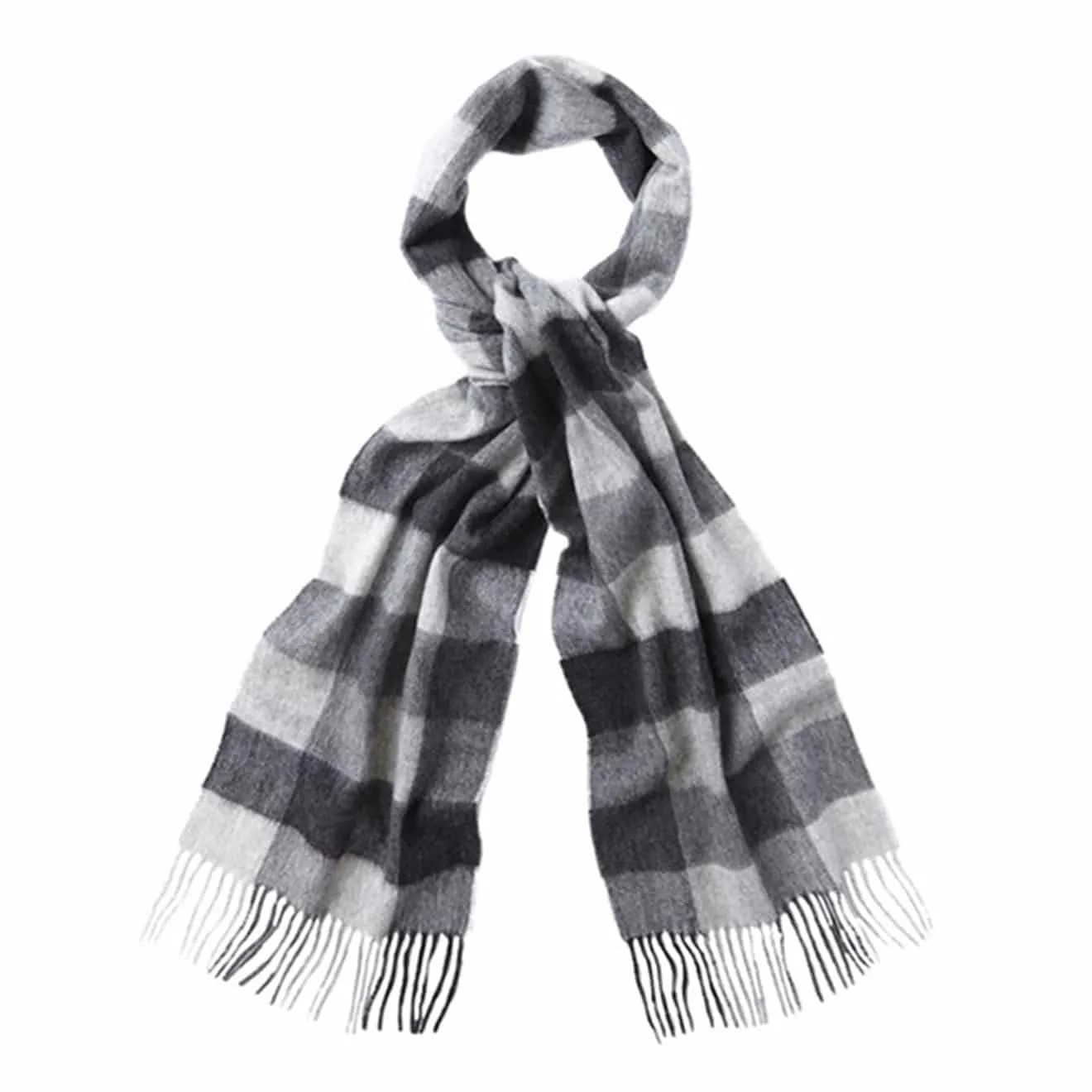 Clearance Price Barbour Large Tattersall Scarf Charcoal  Ends Soon!