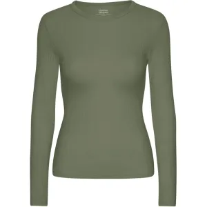 COLORFUL STANDARD - LONG-SLEEVED RIB TEE - DUSTY OLIVE