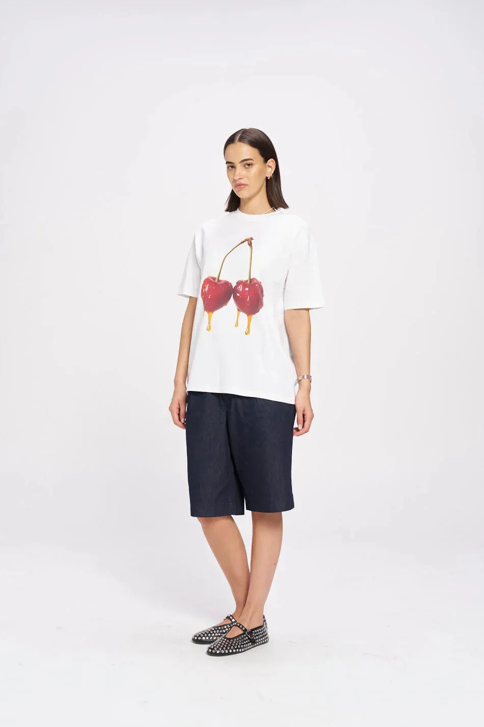 COME GET YOUR HONEY OVERSIZE TEE - LUCENT WHITE - MAKU