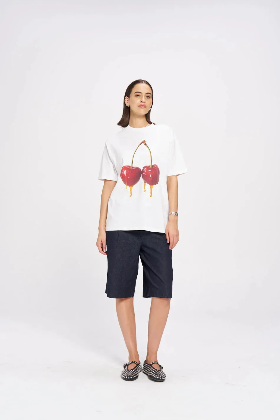 COME GET YOUR HONEY OVERSIZE TEE - LUCENT WHITE - MAKU