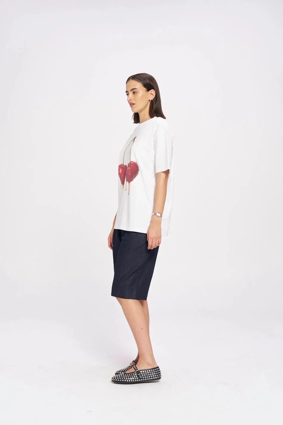 COME GET YOUR HONEY OVERSIZE TEE - LUCENT WHITE - MAKU