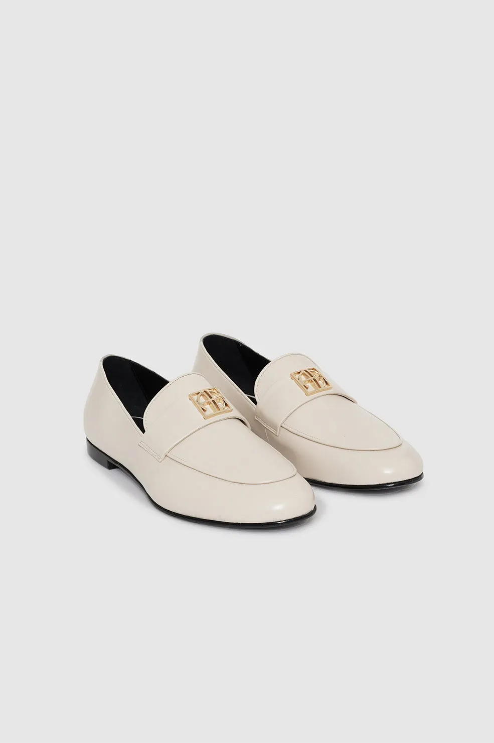 Corrine Loafers - Bone Monogram -ANINE BING