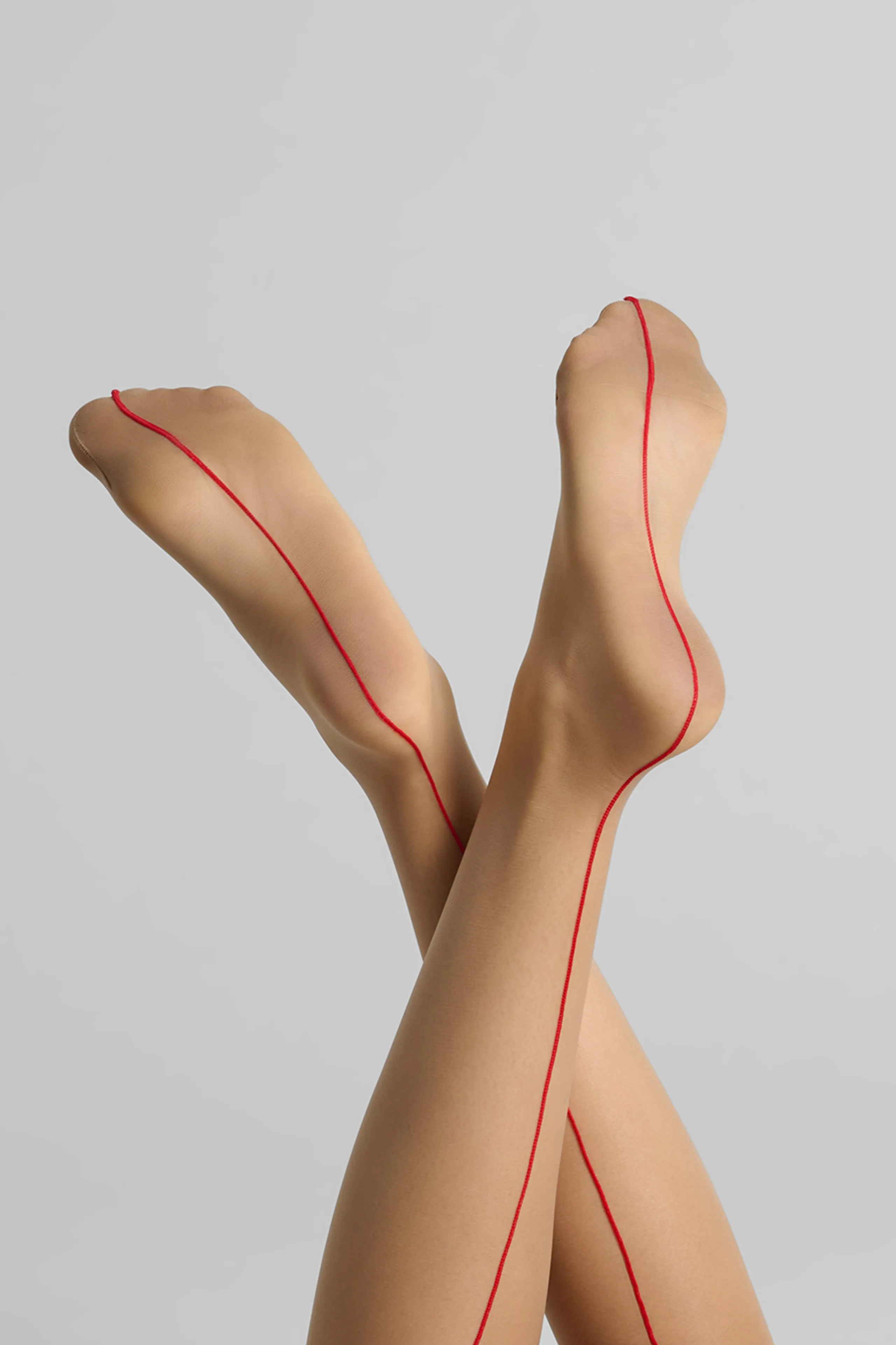 Cut and curled back seamed stockings - 20D - Les Coquetteries Maison Close