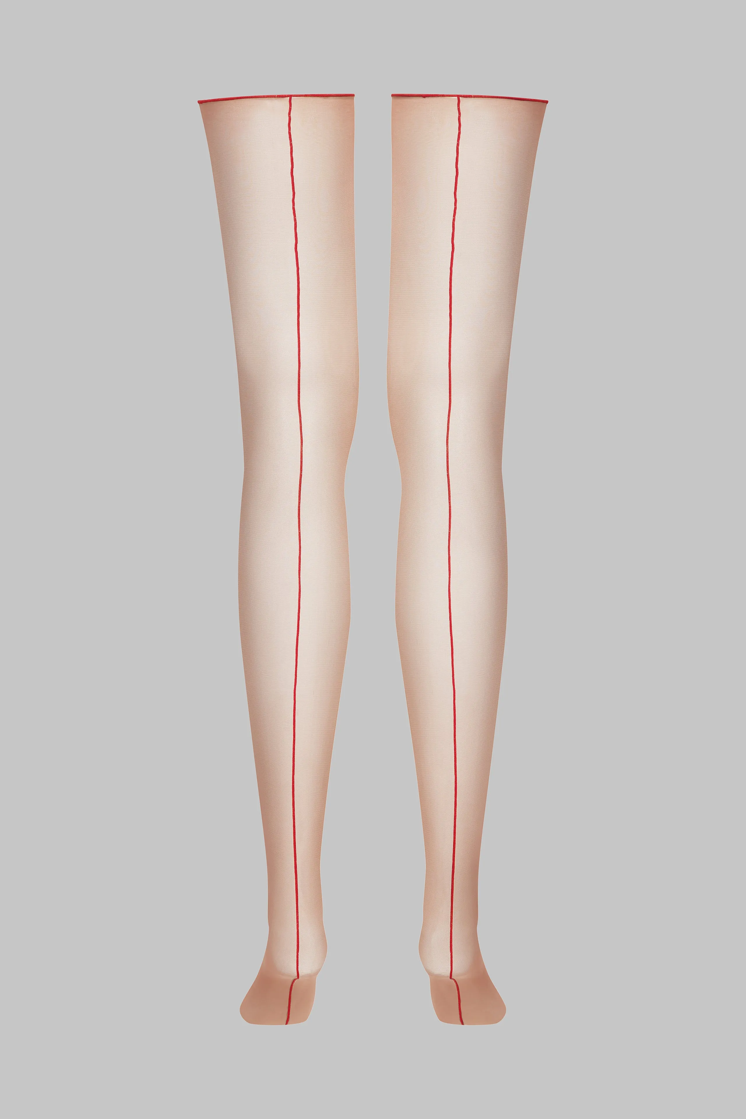 Cut and curled back seamed stockings - 20D - Les Coquetteries Maison Close