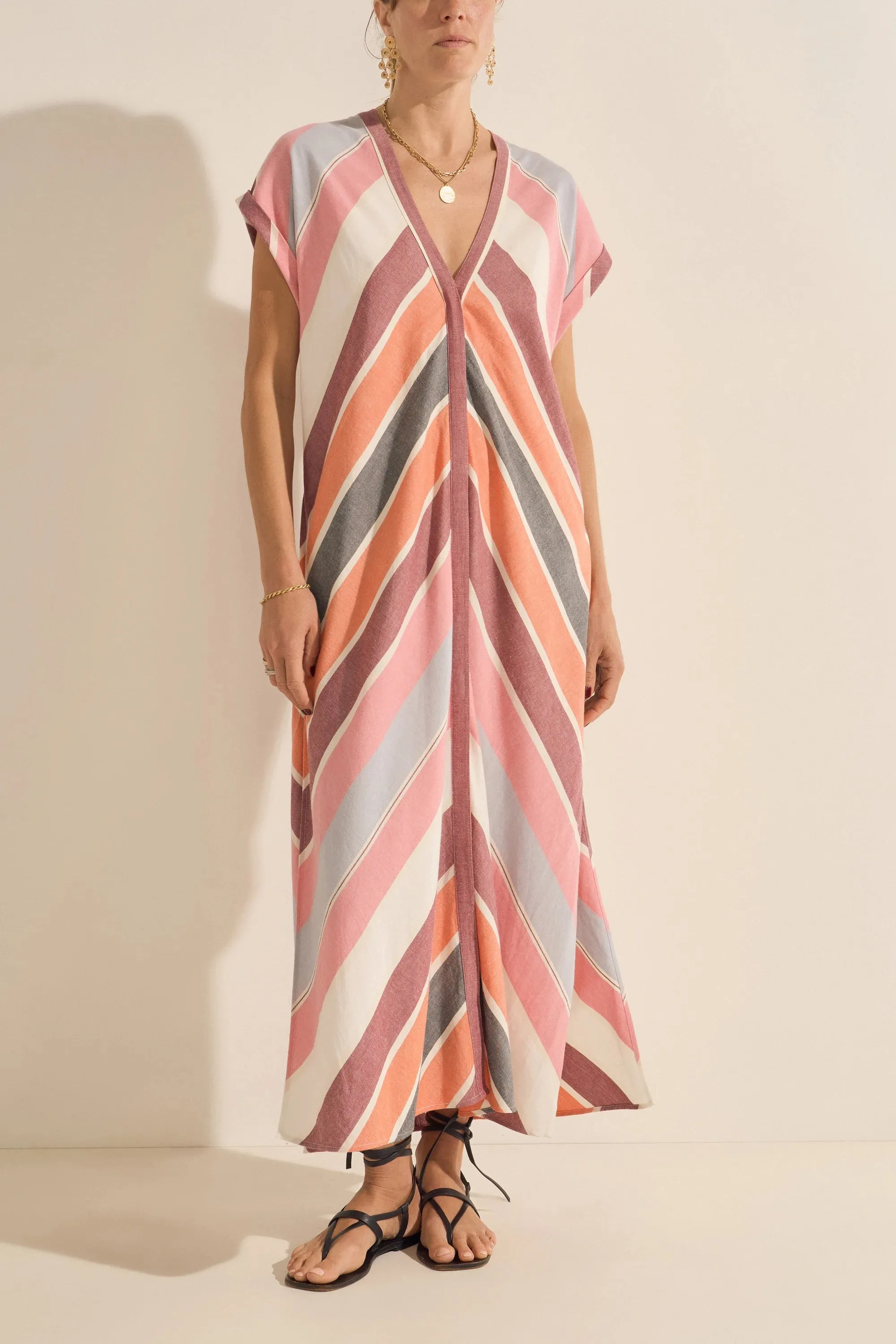 CYTHERA FIRA STRIPE CAFTAN - ILIO NEMA