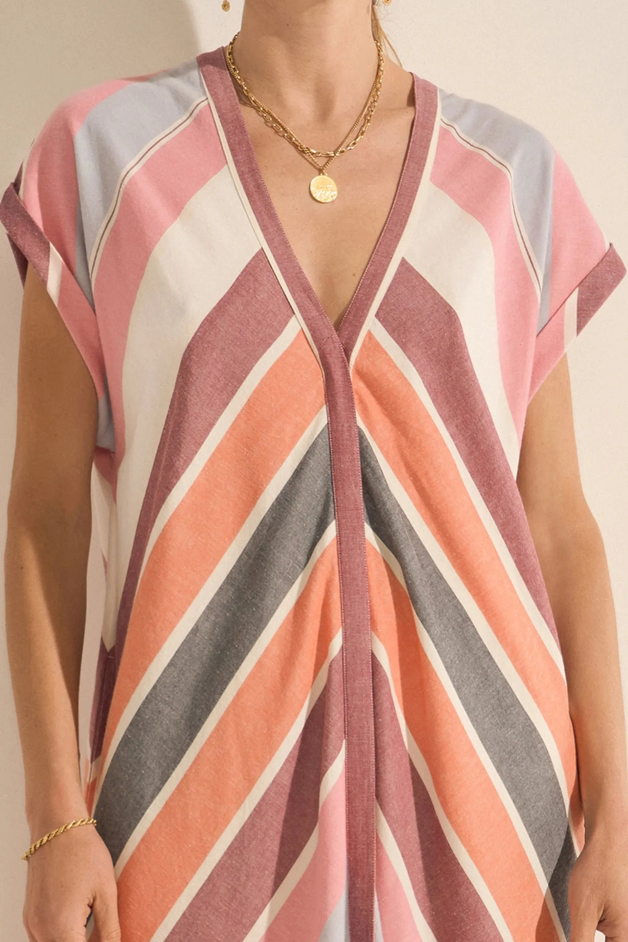 CYTHERA FIRA STRIPE CAFTAN - ILIO NEMA
