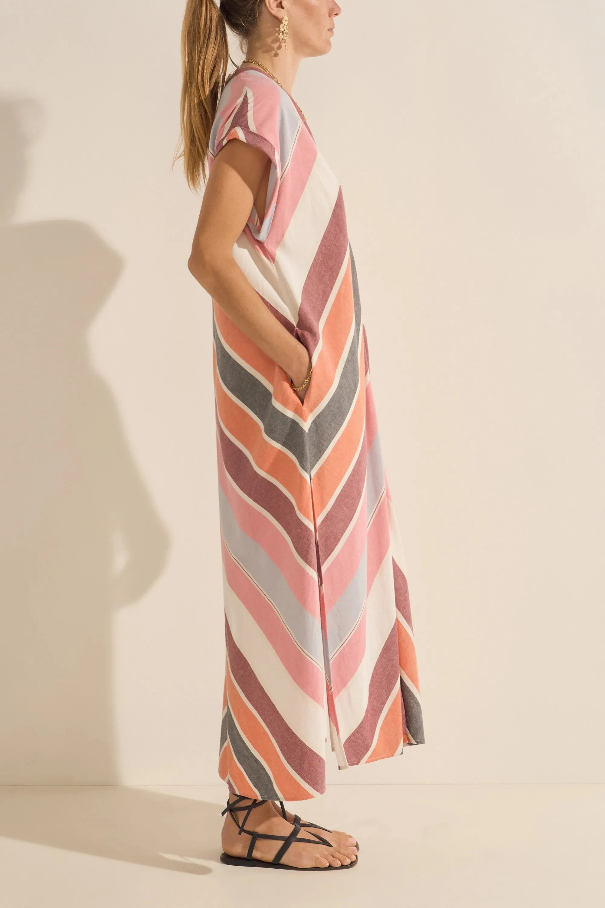 CYTHERA FIRA STRIPE CAFTAN - ILIO NEMA